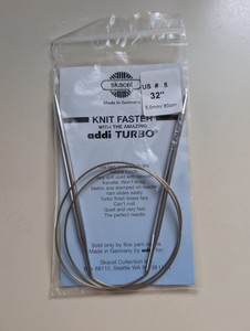 SKACEL Addi Turbo 32" US #8 5.0mm/80cm Circular Knitting Needles Germany