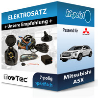 für Mitsubishi ASX 06.2010-Jetzt Towtec E-Satz 7Polig Fahrzeugspezifisch NEU