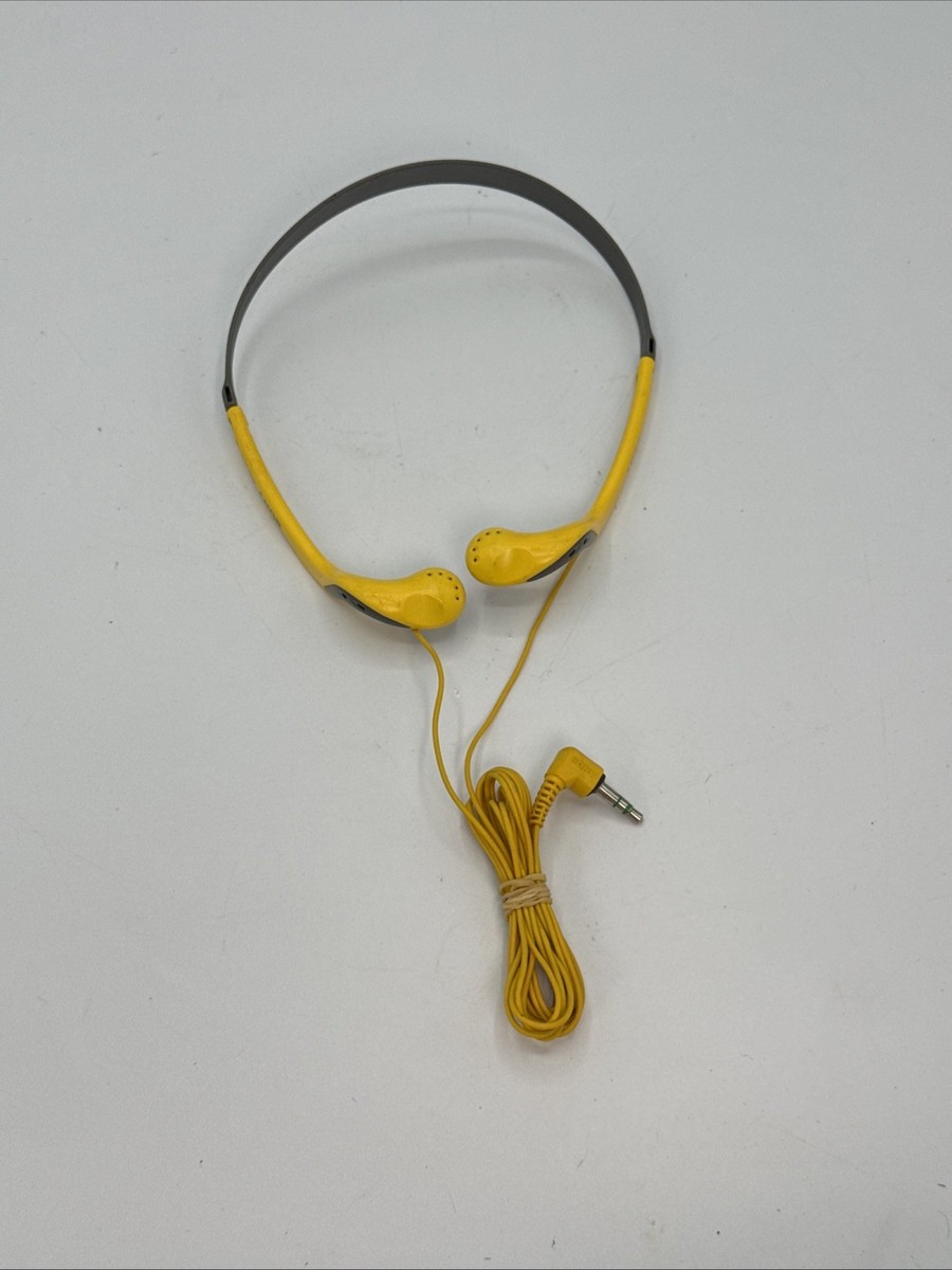 Sony MDR-W14 Headphones Lightweight Headband Yellow - Tested