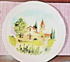 EFFETTI Home Plate/Platter 15.25"Handmade in Italy  