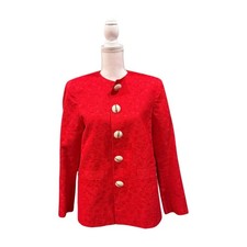 Vintage Blazer Button Jacket Red Size L