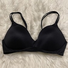 Aerie 34D Bra Black Real Sunnie Wireless Back Closure Padded Stretch