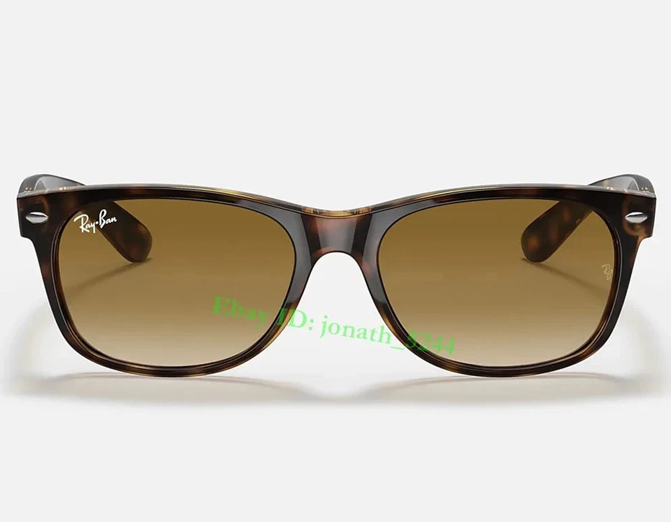 Óculos de sol Ray-BanRB2132 NewWayfarer 55mm armação Havana marrom claro lente gradiente - Imagem 4 de 4