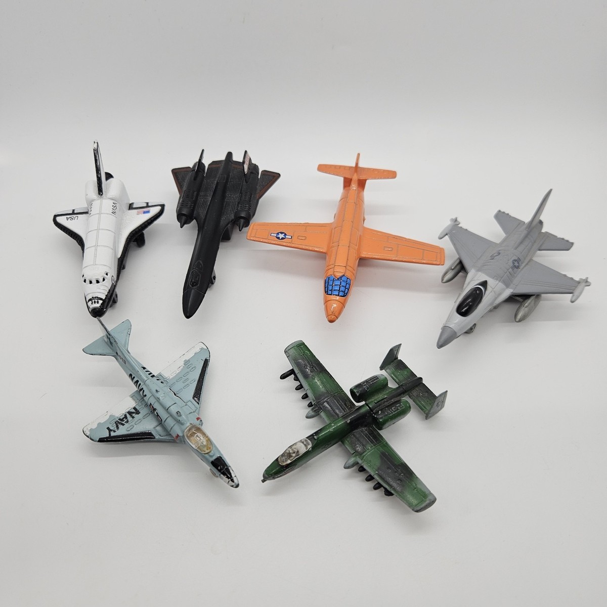 Vintage Diecast Military Aircraft Lot Zylmex Jets Space Shuttle