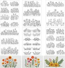 Water Soluble Stabilizer Embroidery Pattern - Flower Stick  Stitch Embroidery P