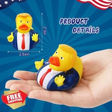 12 Pcs President Rubber Ducks, Patriotic Bath Toy Car Dashboard Easter Gift