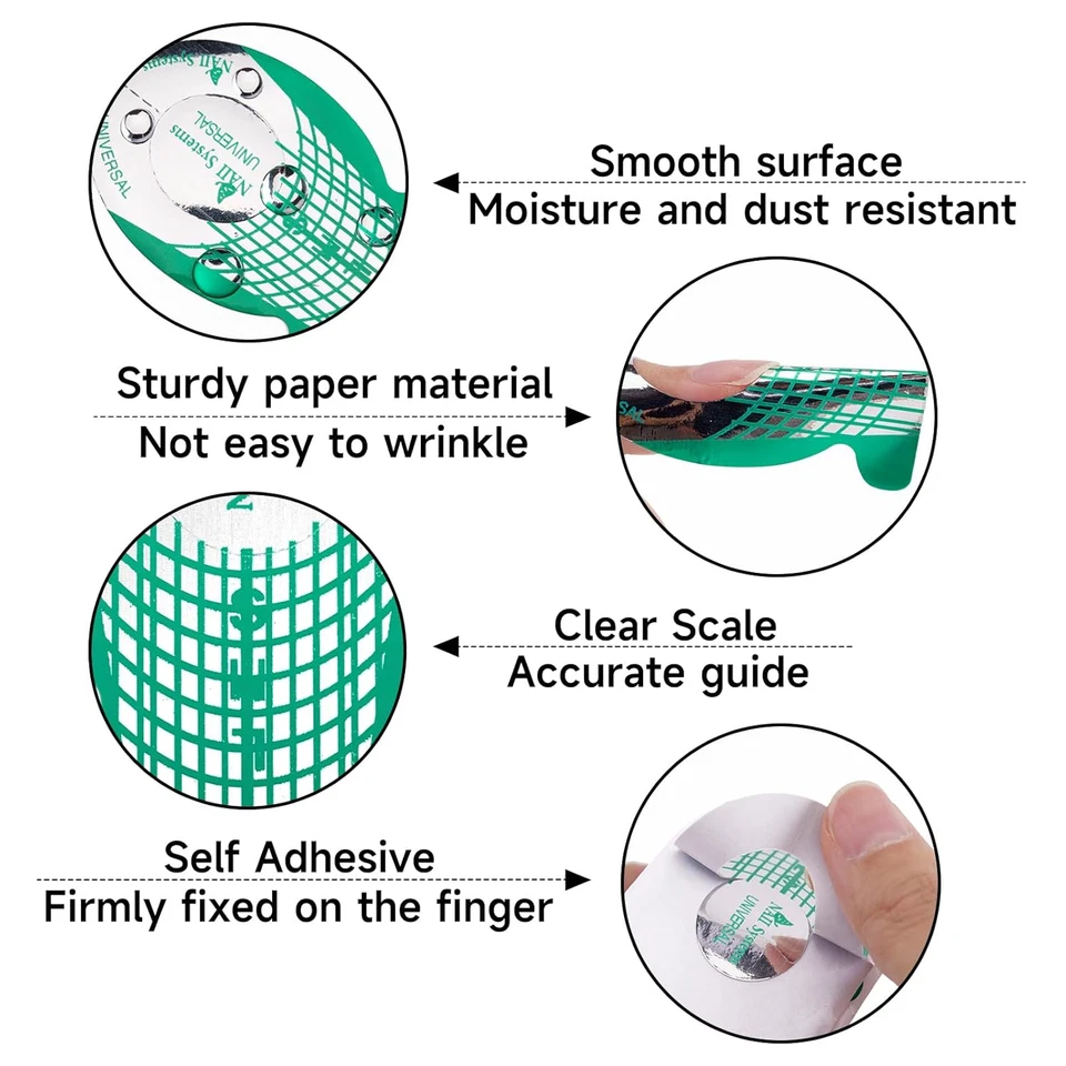 Formas de uñas para constructor de gel, 500 piezas formas de extensión de uñas, largo largo largo reutilizable Ti Foto 3 de 4