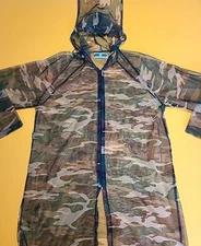 Vtg Game Winner Sportswear Camo Men’s Long Sleeve Mesh Jacket With Face Cover