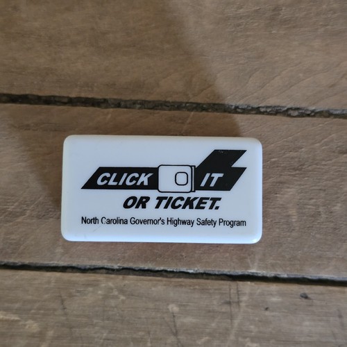 Vtg NC Click It Or Ticket Seatbelt Law Dog Training Clicker Pet Trainer 90's