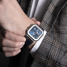 Patek Philippe Cubitus Watch 45MM Blue Index Hour Markers Dial Platinum 5