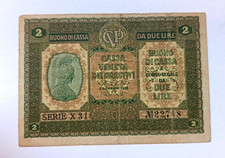 OCCUPAZIONE AUSTRO TEDESCA CASSA VENETA DEI PRESTITI  2 LIRE  DECR. 02/01/1918