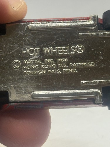 Vintage 1974 Hot Wheels Redline Flying Customs Red Torino Stocker #23 Hong Kong - Picture 10 of 10