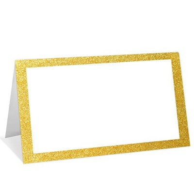 25 PCS Gold Foil Tent Place Cards Food Buffet Name Label For Table Setting