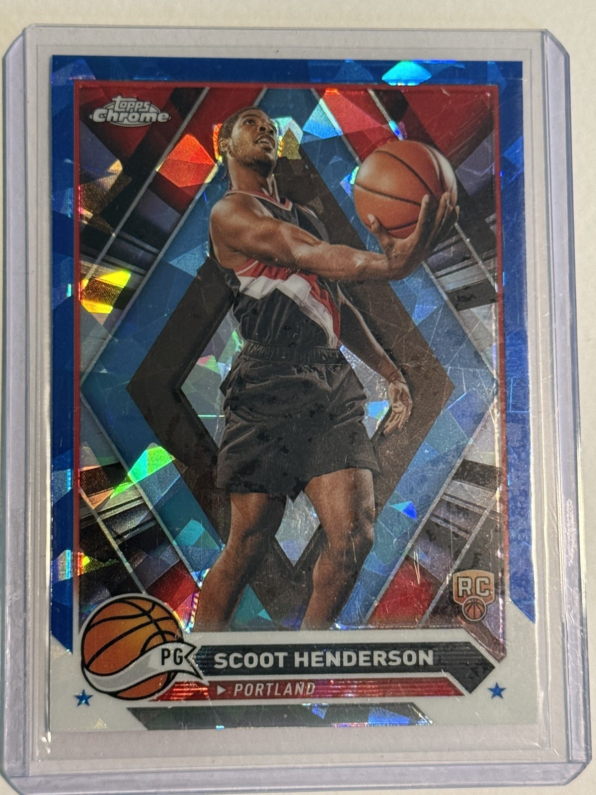 Scoot Henderson 2023-24 Topps Chrome Sapphire NBA Rookie RC Portland Traiblazers
