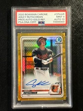2020 Bowman Chrome Prospect  Adley Rutschman Gold Refractor Auto /50 PSA 9 MINT