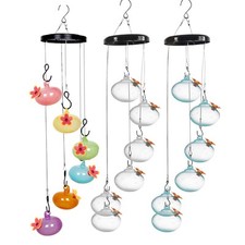 Wind Chimes Hummingbird Feeder for Outdoors Hanging, Wind Chimes Hummingbird