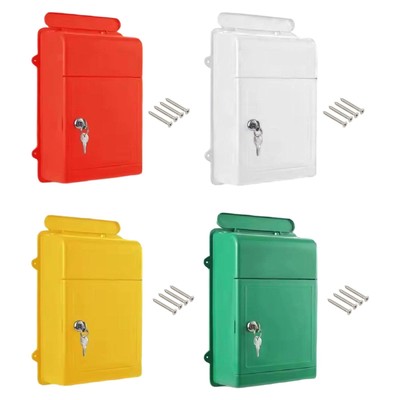 Wall Mount Mailbox Rainproof Large Capacity Collection Box for Cards Office