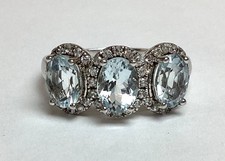 Vintage Tested Topaz .925 Sterling Silver Ring Approx. 3.32 Grams Size 8