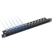 1U Rack Mount Server Cable Management Panel with Tidy Brush Slot 1U Brush Strip