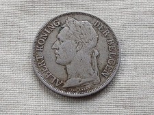 1923 Belgian Congo 1 Franc coin