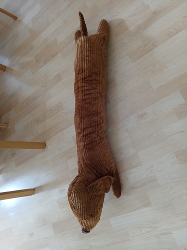 Zugluftstopper Dackel-Plüschtier 120 cm lang,gerippter Cord - Bild 3 von 5
