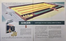 The Austin Company Singer Sewing Factory Elizabethpirt NJ Vintage Print Ad 1952