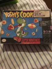 SNES Yoshi’s Cookie With Protection Sleeve Around Box. CIB Tested And Works