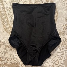 Vintage Delicates Black Nylon Second Skin Tummy Control Granny Panties Size L