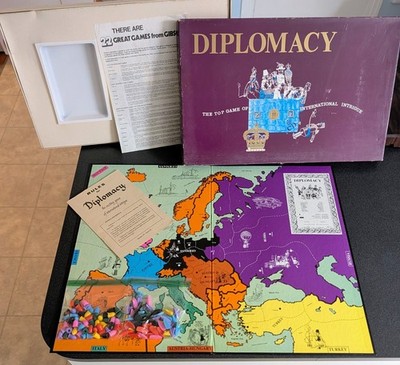 Vintage 1976 Avalon Hill - Diplomacy Board Game -  Bookshelf Edition  - Complete