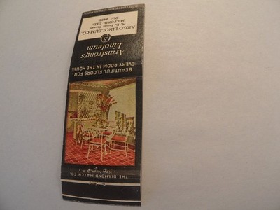 Armstrong's Linoleum Milford DE Vintage Advertising Matchbook