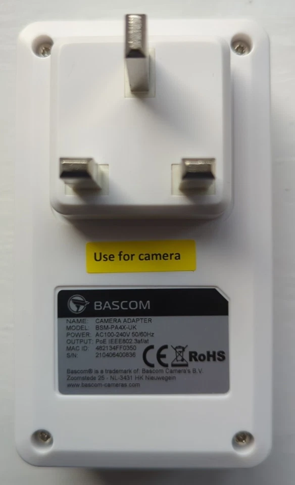 Bascom Kamera WiFi Adapter BSM-PA4X-UK - Neu aber ETHERNETKABEL FEHLT - Bild 4 von 4