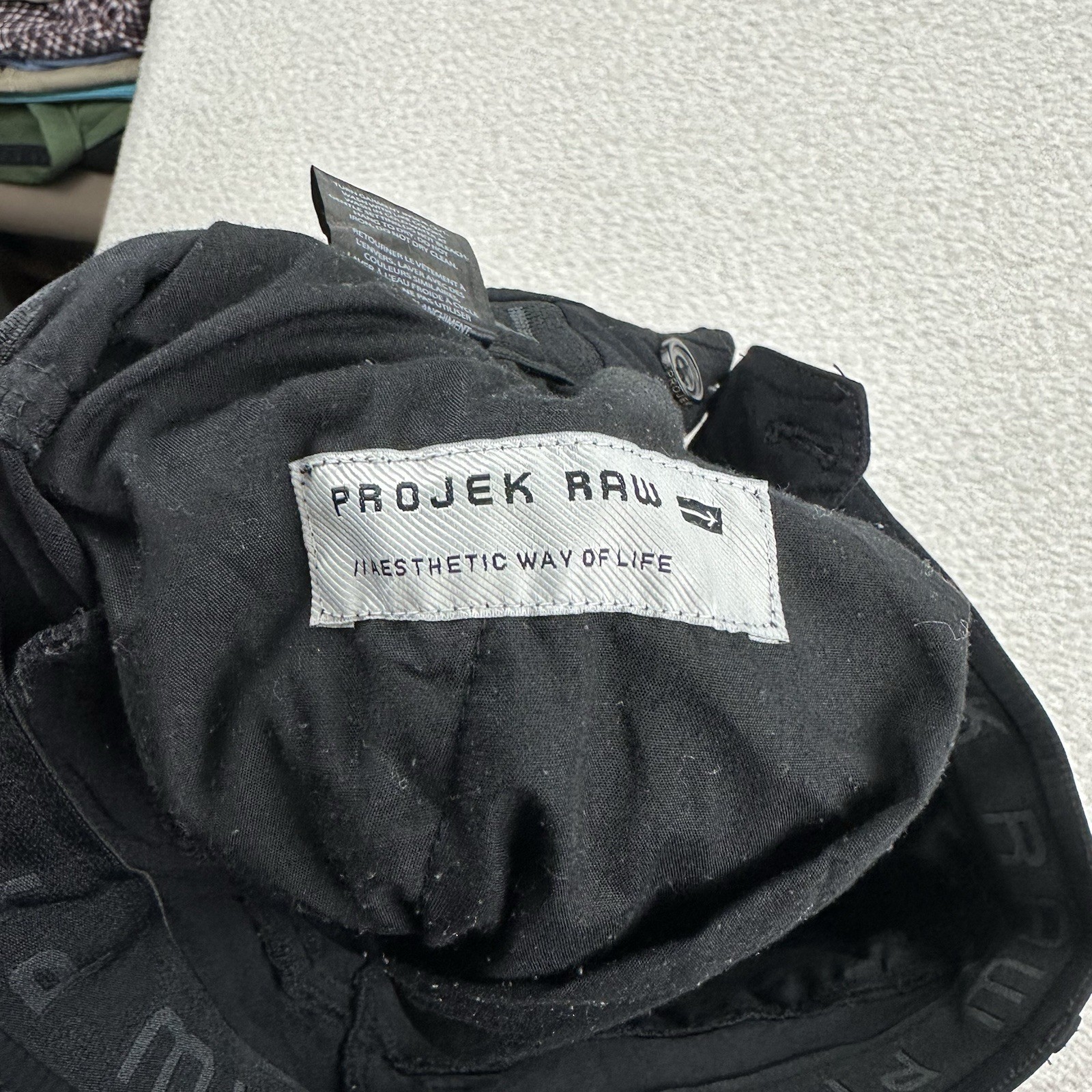 Projek Raw Pro Men's Tech Pants Size 36x28 Tapered Stretch Performance Black