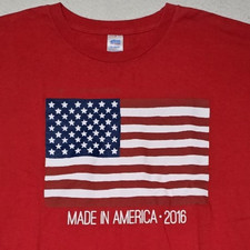 Shirt Made In America 2016 Made in The USA Red T Shirt XL Short Sleeve