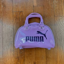 Borsa a mano vintage Puma rosa brevetto mini bowling bag