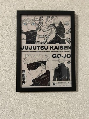 Jujutsu Kaisen - Gojo Satoru - Poster Bild im Rahmen! Hochwertiger Druck!