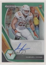 2021 Panini Prizm Draft Picks Green Samuel Cosmi #DPA-SAC Auto 0li9
