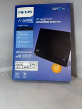 Philips Elite Indoor Amplified Signal Finder TV Antenna with 10 ft. Coax Include