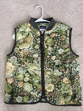 Patagonia Vest Womens Small Multicolor Floral Quilted Insulated Zip Up 28420FA