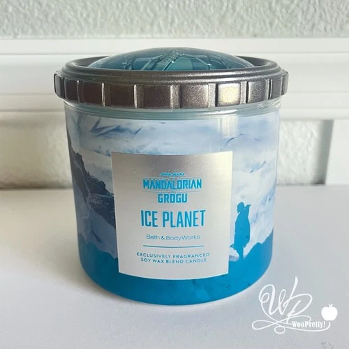 2026 LIMITED ED Bath & Body Works Mandalorian ICE PLANET Star Wars 3 Wick Candle - product listing photo