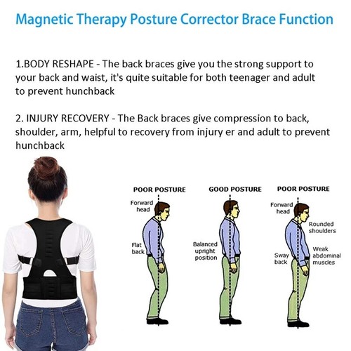 Adjustable Posture Corrector Low Back Support Shoulder Brace Belt For Men Women - Picture 18 of 22