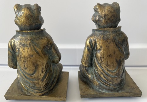 SPI San Pacific Int'l Yoga Frog Statue Frog Meditating Book Ends Mixed Media - Picture 7 of 14