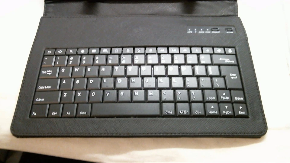 Funda con teclado Bluetooth genuina tipo folio para Hipstreet HS-10DTB12 negra Foto 4 de 4