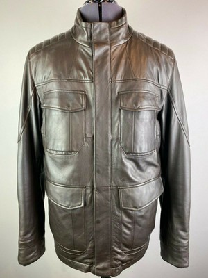 leather army field jacket