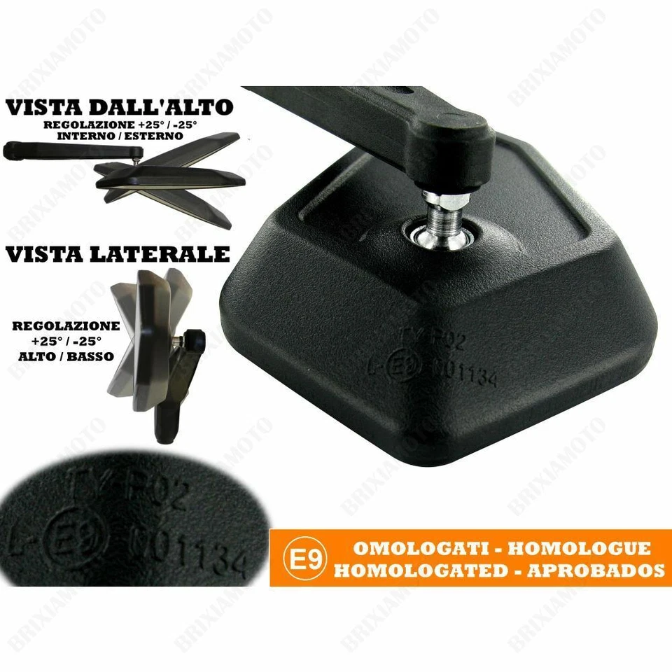 COPPIA SPECCHIETTI STREET CON LOGO BIANCO APRILIA 660 Pegaso Factory 2007-2011 - Immagine 2 di 3