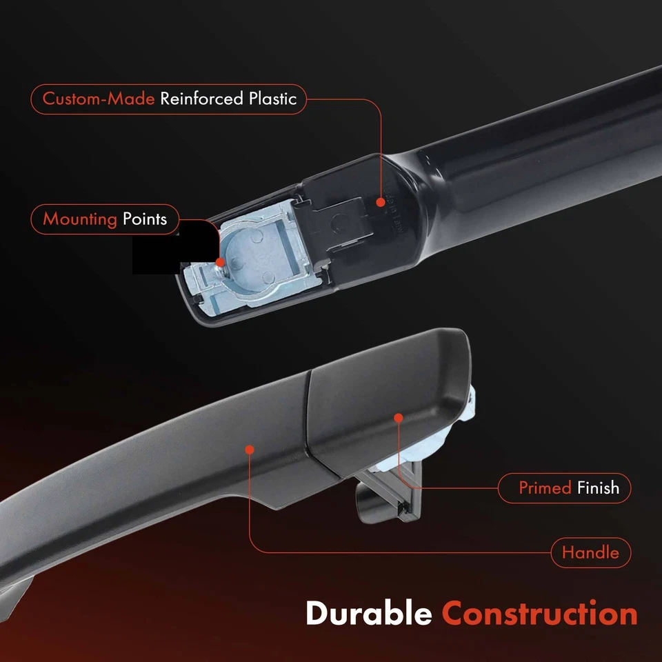 Manija de puerta exterior negra texturizada para pasajero delantero para Nissan Frontier 2005-2013 Foto 4 de 4