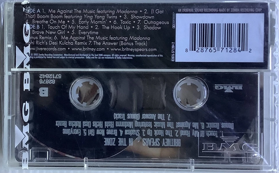 Britney Spears In The Zone 2 Bonus Tracks Original Thai Edition Cassette Seal - Image 2 of 3