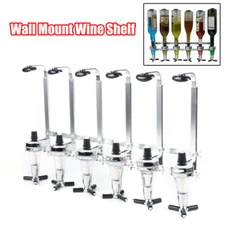 6 Bottle Wall Mounted Drink Beer Wine Bar Butler Alcohol Liquor Dispenser Stand