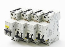 4x Siemens 5SY4110-6 MCB B10 + 5ST3010 AS Auxiliary Circuit Breaker -used/attn-