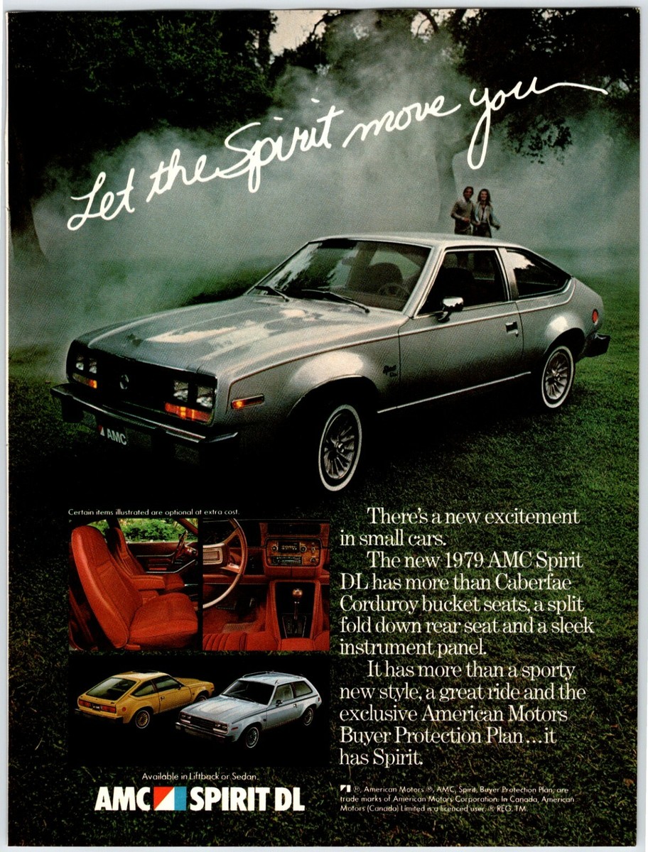 AMC SPIRIT DL CAR AUTOMOBILE Vintage 1970’s 8.5"X11" Magazine Ad