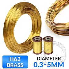Brass Round Wire Bare 0.3mm 0.4mm 0.5mm 0.6mm 0.8mm - 5.0mm jewellery/craft